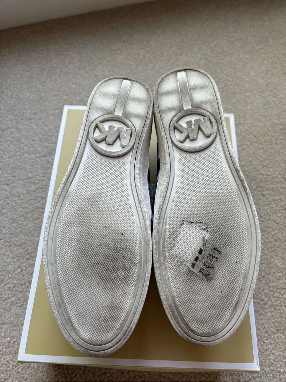MICHAEL Michael Kors Black & White Gingham Bow Slip-On Sneakers